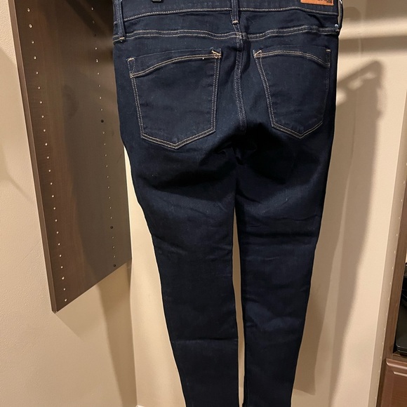 Express Women's Midnight Blue Skinny Jeans/Mid Rise - Picture 5 of 7